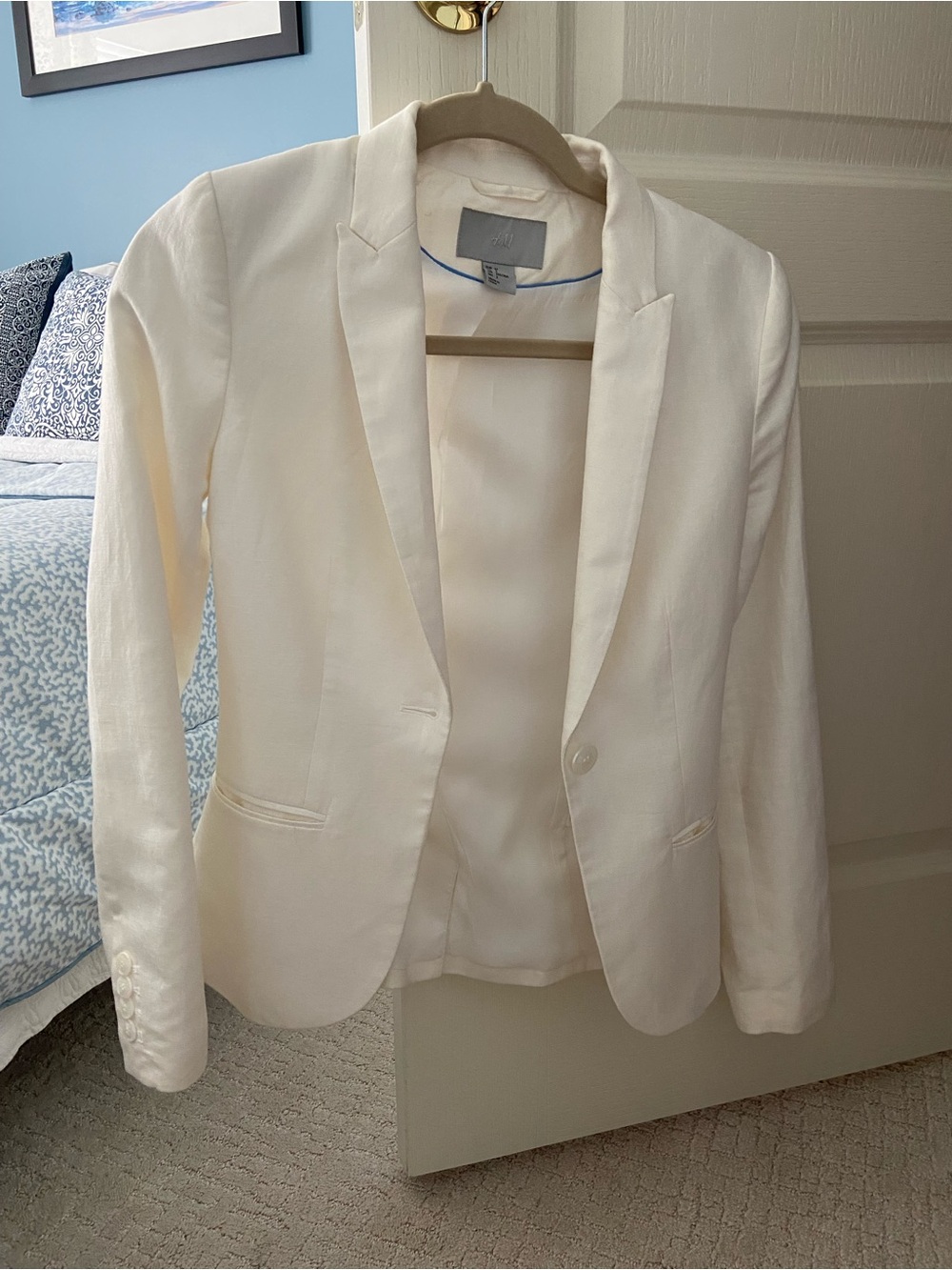 H&M White Tailored Blazer